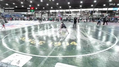 115 lbs 1st Place Match - Cole Scott, Black Hills Wrestling Academy vs Jace Edgar, Redfield Youth Wrestling