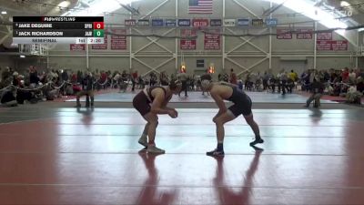 165 lbs Semifinal - Jack Richardson, Johnson & Wales (RI) vs Jake Deguire, Springfield