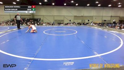 75 lbs Semifinal - Marleigh Howell, Super Girls K-6 Red vs Alicen Quillin, Super Girls K-6 Blue