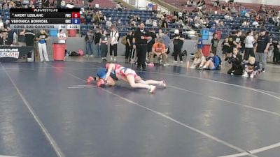 110 lbs Cons. Sub-quarters - Avery LeBlanc, Powell Wrestling Club vs Veronica Borroel, Grindhouse Wrestling Club