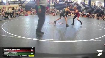 95 lbs Round 2 (6 Team) - Joseph Stepien, The Untouchables Black vs Preston Bartolini, Carolina Reapers