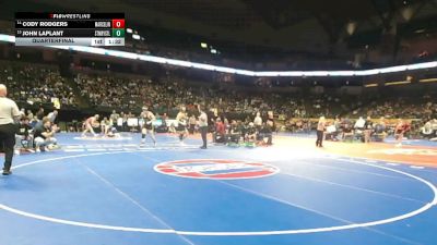 165 Class 1 lbs Quarterfinal - Cody Rodgers, Marceline vs John Laplant, St. Mary`s South Side