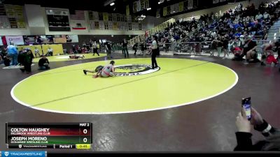 98 lbs Quarterfinal - Colton Haughey, Fallbrook Wrestling Club vs Joseph Moreno, Oceanside Wresling Club