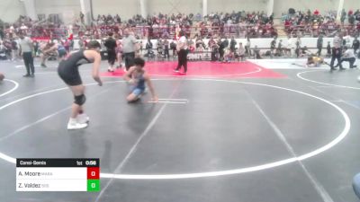 132 lbs Consolation - Adrian Moore, Marana WC vs Zack Valdez, 505 Wc