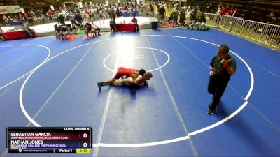 150 lbs Cons. Round 4 - Sebastian Garcia, Junipero Serra High School Wrestling vs Nathan Jones, Bellarmine College Prep High School Wrestling