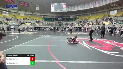 37-40 lbs Quarterfinal - Charlotte Koenig, Panther Youth Wrestling-CPR vs Wellington Austin, Prairie Grove Youth Wrestling