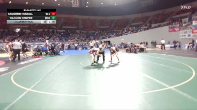 3A Boys 150 lbs Quarterfinal - Cannon Kemper, Burns Boys vs Cameron Russell, Willamina Boys