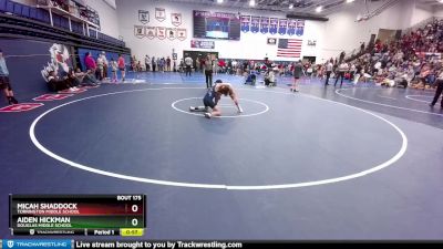 105 lbs Cons. Round 1 - Micah Shaddock, Torrington Middle School vs Aiden Hickman, Douglas Middle School