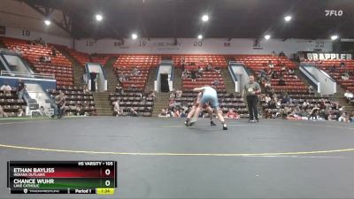 105 lbs Quarterfinal - Chance Wuhr, Lake Catholic vs Ethan Bayliss, Indiana Outlaws