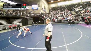 6A 145 lbs Cons. Round 3 - Isabella Peterson, Cedar Valley vs Emily Fisher, Layton