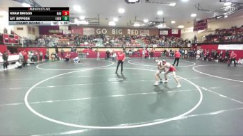 132 lbs Champ. Round 1 - Kham Briggs, Madison vs Jay Jeppsen, Centennial High School
