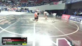 2A/1A-285 Cons. Round 3 - Lucas Wolf, Grant Union/Prairie City vs Gabe Harder, Imbler