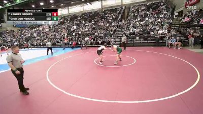 4A 215 lbs Cons. Round 2 - Grayden Herzog, Green Canyon vs Xander Stokes, Sky View