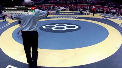 D2-157 lbs 5th Place Match - Anthony LaVerdiere, Bexley vs Gage Croley, Goshen