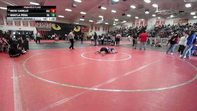 125 lbs Champ. Round 1 - Nicki Carillo, Rosemead vs Shayla Pena, Valencia