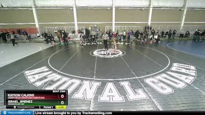 49 lbs Cons. Round 3 - Kayson Calkins, Green River Grapplers Wrestling vs Israel Jimenez, Grindhouse WC