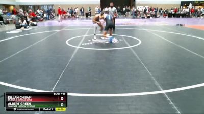 132 lbs Cons. Round 1 - Albert Green, Shawnee Mission West HS vs Dillan Chisam, St. Pius X (Kansas City)