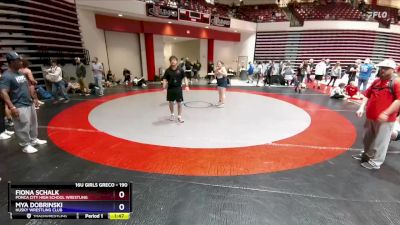 190 lbs Round 1 - Mya Dobrinski, Husky Wrestling Club vs Fiona Schalk, Ponca City High School Wrestling