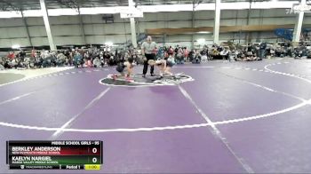 95 lbs Cons. Round 2 - Kaelyn Nargiel, Marsh Valley Middle School vs Berkley Anderson, New Plymouth Middle School