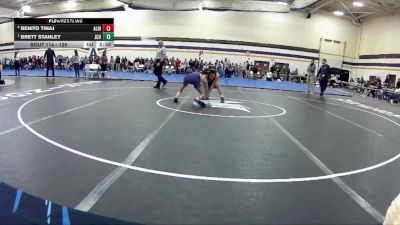 125 lbs Quarterfinal - Brett Stanley, John Carroll University vs Benito Tinaj, Albion College