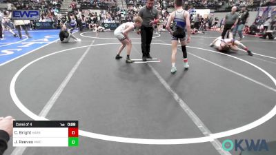 92 lbs Consi Of 4 - Cooper Bright, Harrah Little League Wrestling vs Jj Reeves, Midwest City Bombers