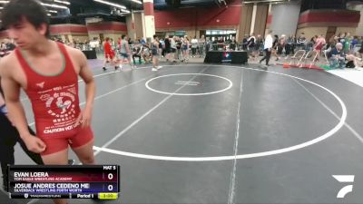 144 lbs Cons. Round 3 - Evan Loera, Tom Eagle Wrestling Academy vs Josue Andres Cedeno Mendoza, Silverback Wrestling Forth Worth