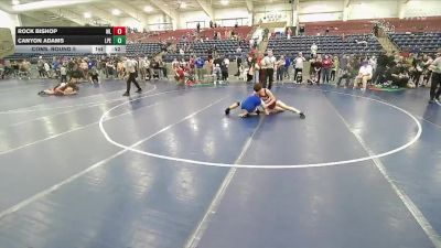 126 lbs Cons. Round 5 - Canyon Adams, TUG vs Rock Bishop, Champions Wrestling Club