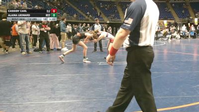 118 lbs 3rd Place - Cassidy Carl, Elizabethtown vs Alaina Leonard, West Allegheny