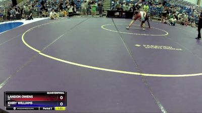 74 lbs Quarterfinal - Landon Owens, MI vs Khiry Williams, MI