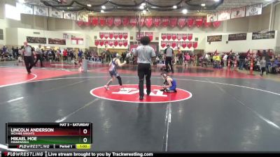 75 lbs Quarterfinal - Lincoln Anderson, WCAABE Knights vs Mikael Moe, Minnewaska