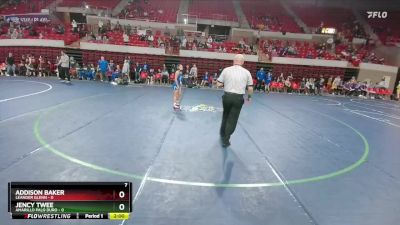 100 lbs Round 1 (16 Team) - Addison Baker, Leander Glenn vs Jency Twee, Amarillo Palo Duro