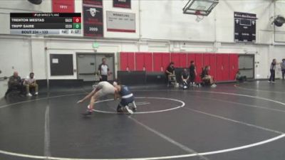 133 lbs Cons. Round 4 - Trenton Mestas, Bakersfield College vs Tripp Saire, Cerritos College