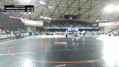 Girls 2A 130 lbs Cons. Round 4 - Jazmine Botello Lopez, Toppenish (Girls) vs Viridianna Hernandez, Woodland (Girls)