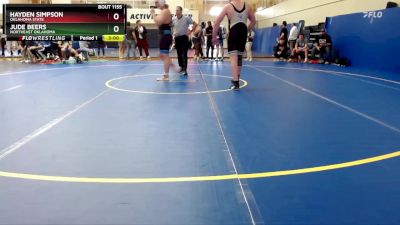 285 lbs Semifinal - Jude Beers, Northeast Oklahoma vs Hayden Simpson, Oklahoma State