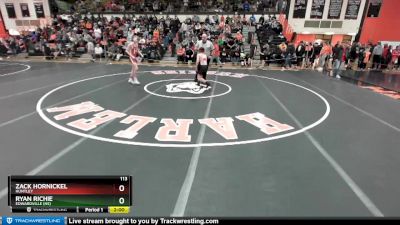 113 lbs Champ. Round 1 - Zack Hornickel, HUNTLEY vs Ryan Richie, EDWARDVILLE (HS)