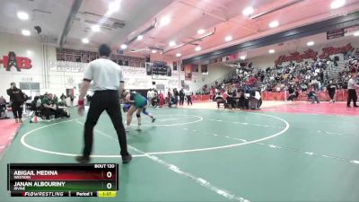 110 lbs Champ. Round 2 - Abigail Medina, Western vs Janan Albouriny, Irvine