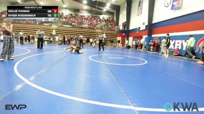 73 lbs Round Of 16 - Hollis Thomas, Raw Wrestling Club vs Ryker Roedenbeck, Tahlequah Wrestling Club