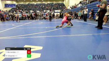 105 lbs Rr Rnd 3 - Taliyah Hernandez, Lone Grove Takedown Club vs Raelynn Edwards, Bristow Youth Wrestling