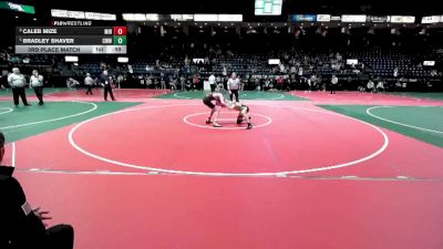 120 lbs 3rd Place Match - Caleb Mize, MIRA vs Bradley Shaver, CWWA