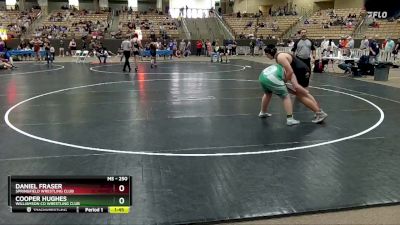 250 lbs Cons. Round 3 - Cooper Hughes, Williamson Co Wrestling Club vs Daniel Fraser, Springfield Wrestling Club