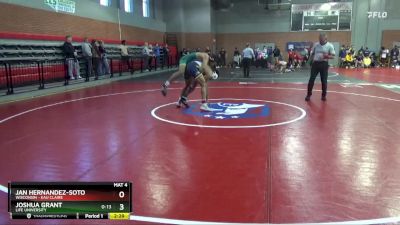 157 lbs Champ. Round 2 - Jan Hernandez-Soto, Wisconsin - Eau Claire vs Joshua Grant, Life University