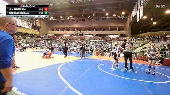 90 lbs 3rd Place Match - Lily Thompson, Mighty Bluebirds Wrestling vs Emerson McCain, Gentry Youth Organization Wrestling