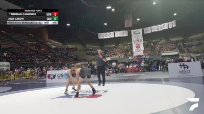 Schoolboys - 100 lbs Champ. Round 1 - Cole Taite vs Trent Kessler, Mad Dawg Wrestling Club