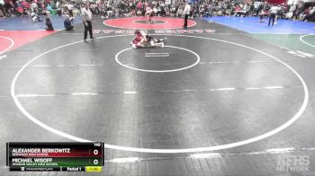 140 lbs Champ. Round 2 - Alexander Berkowitz, Redwood High School vs Michael Wisoff, Amador Valley High School