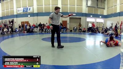 90 lbs Round 3 (10 Team) - Jake Walton, Quaker Wrestling Club vs Jackston Rodgers, Kokomo Wildkat Wrestling Club