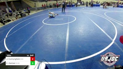 85 lbs Consi Of 8 #2 - Jackson Cunnyngham, Oklahoma Wrestling Academy vs Elijah Zentner, Division Bell Wrestling