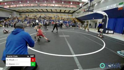 43 lbs Quarterfinal - Mark Misak, Clinton Youth Wrestling vs Kaizer Adams, Harrah Little League Wrestling