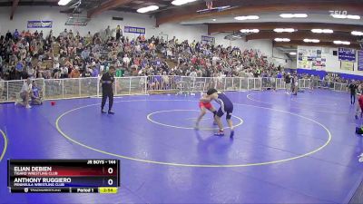 144 lbs Cons. Round 3 - Elian Debien, Tigard Wrestling Club vs Anthony Ruggiero, Peninsula Wrestling Club