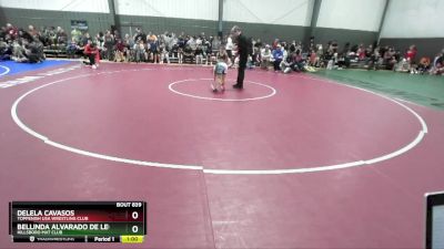 54-59 lbs Quarterfinal - Bellinda Alvarado De Leon, Hillsboro Mat Club vs Delela Cavasos, Toppenish USA Wrestling Club