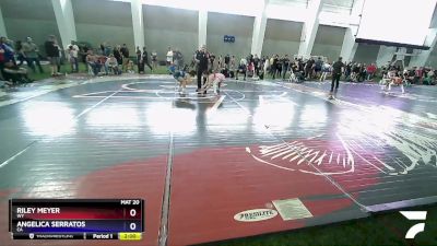 100 lbs Quarterfinal - Riley Meyer, WY vs Angelica Serratos, CA